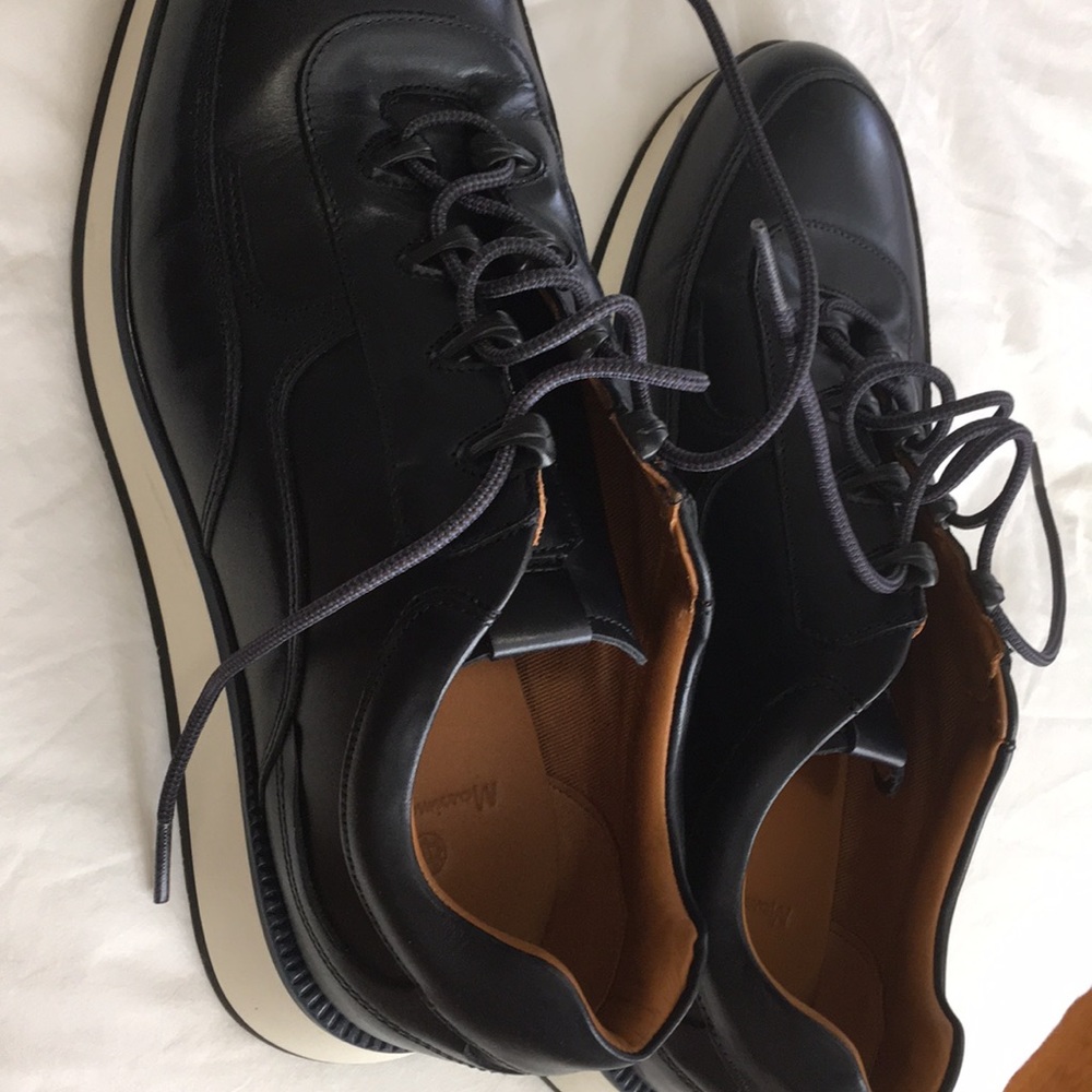 Massimo Duti Navy Leather Shoes -Men S 41 Euro/8US